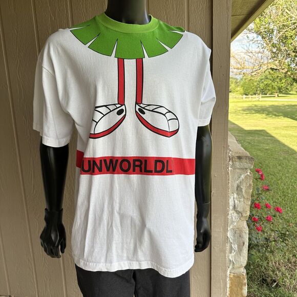 Vintage 1998 Marvin the Martian Mens Shirt Size XXL Unworldly AOP Looney Tunes - Picture 1 of 9